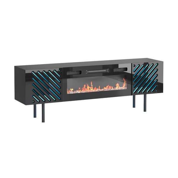 Orren Ellis Metherell TV Stand for TVs up to 70" with Fireplace Included & Reviews Wayfair